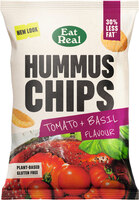Hummus Chips Tomate Basilikum